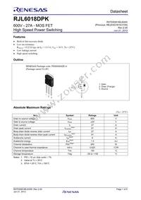 RJL6018DPK-00#T0 Datasheet Cover