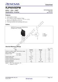 RJP60V0DPM-00#T1 Datasheet Cover