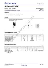 RJS6005WDPK-00#T0 Datasheet Cover