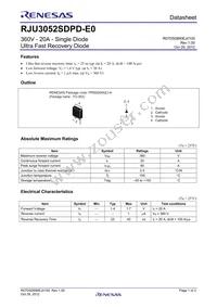 RJU3052SDPD-E0#J2 Datasheet Cover