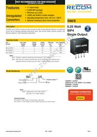 RM-0505S/EH Datasheet Cover