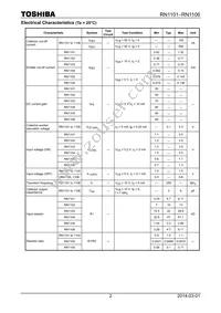 RN1101ACT(TPL3) Datasheet Page 2