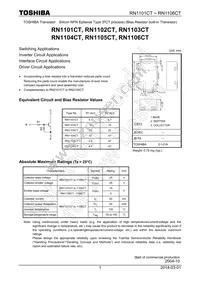 RN1106CT(TPL3) Datasheet Cover