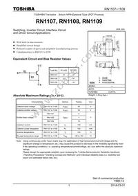 RN1109(T5L Datasheet Cover