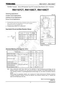 RN1109CT(TPL3) Datasheet Cover