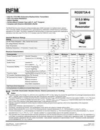 RO2073A-6 Datasheet Cover