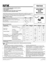 RO2103A Datasheet Cover