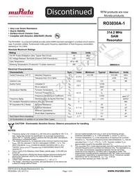 RO3030A-1 Datasheet Cover