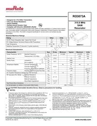 RO3073A Datasheet Cover