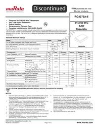 RO3073A-5 Datasheet Cover