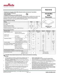 RO3101E Datasheet Cover