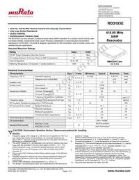 RO3103E Datasheet Cover