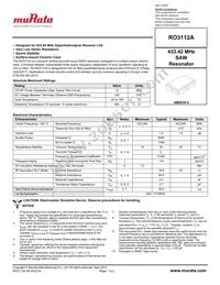 RO3112A Datasheet Cover