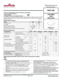 RO3118E Datasheet Cover