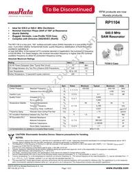 RP1104 Datasheet Cover