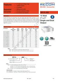 RP15-4815DAW/P-HC Datasheet Cover
