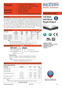 RPA100H-11048SRUW/N Datasheet Cover