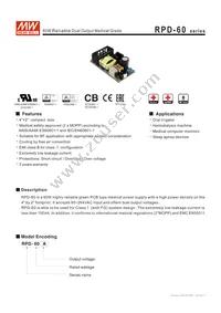 RPD-60B Datasheet Cover