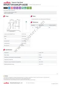 RPER71H104K2P1A03B Datasheet Cover