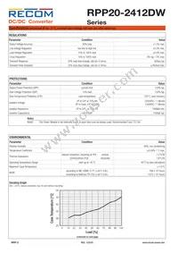 RPP20-2412DW Datasheet Page 2