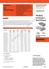 RPP40-483.3S/N Datasheet Cover