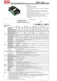 RPTG-160B Datasheet Cover