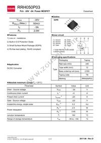 RRH050P03TB1 Datasheet Cover