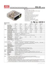 RS-50-48 Datasheet Cover