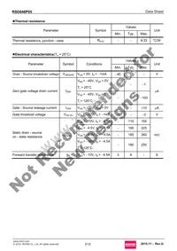 RSD046P05TL Datasheet Page 2