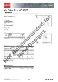 RSD080P05TL Datasheet Cover