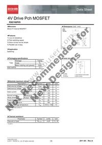 RSD160P05TL Datasheet Cover