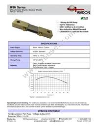 RSH-600-100 Datasheet Cover