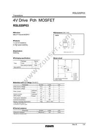 RSL020P03TR Datasheet Cover