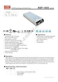 RSP-1000-15 Datasheet Cover