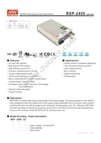 RSP-2400-24 Datasheet Cover