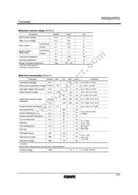 RSQ025P03TR Datasheet Page 2