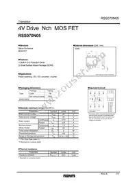 RSS070N05FU6TB Datasheet Cover