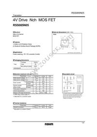 RSS085N05FU6TB Datasheet Cover