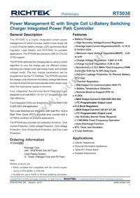 RT5036GQW Datasheet Cover