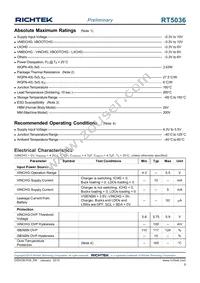 RT5036GQW Datasheet Page 9