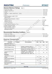 RT5037GQW Datasheet Page 9