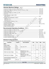 RT5041ABGQW Datasheet Page 4