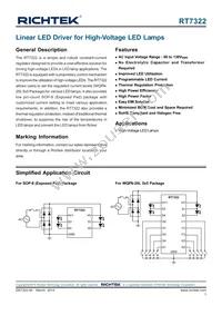 RT7322ELGSP Datasheet Cover