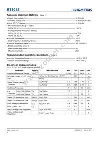 RT8032GQW Datasheet Page 4