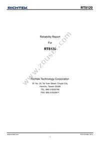 RT8120DGSP Datasheet Cover