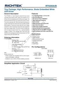 RT9285AGJ6 Datasheet Cover