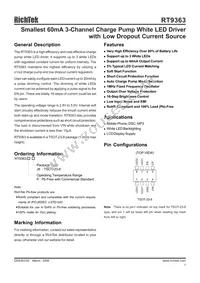 RT9363PJ8-XX Datasheet Cover