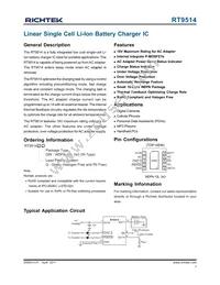 RT9514GQW Datasheet Cover