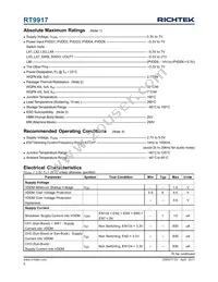 RT9917GQW Datasheet Page 8