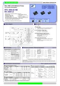 RTC-8564JE:3 Datasheet Cover